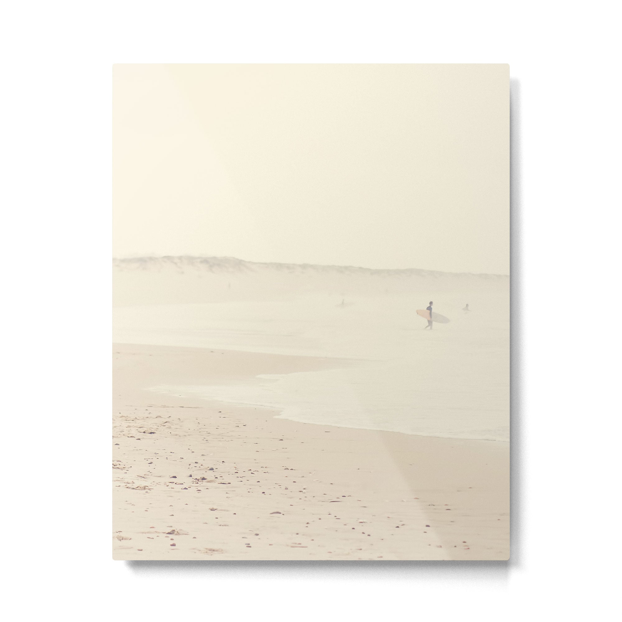 beach photography - minimal surfers and ocean print Metal Print Gallery Image 4