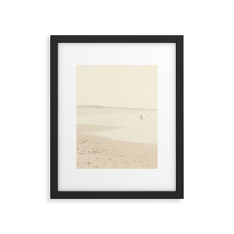 beach photography - minimal surfers and ocean print Framed Art Print Gallery Image 5