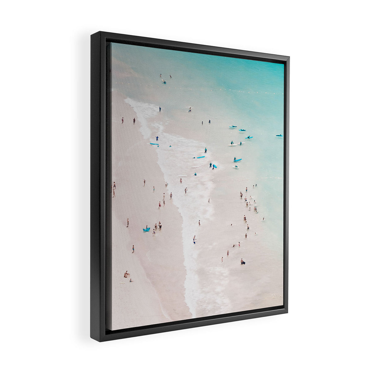 Beach - Summer Love II - Aerial Beach and Ocean photography by Ingrid Beddoes Framed Canvas Print Gallery Image 2