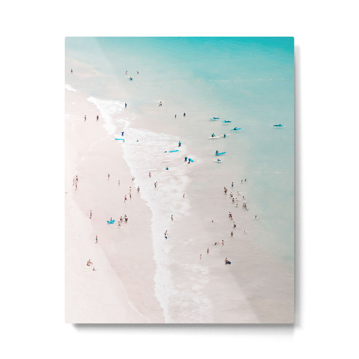 Beach - Summer Love II - Aerial Beach and Ocean photography by Ingrid Beddoes Metal Print Gallery Image 1