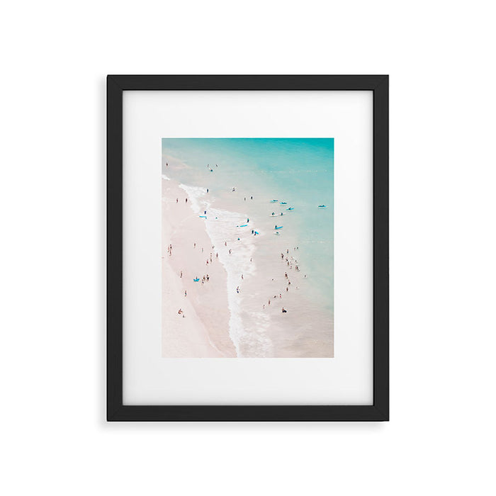 Beach - Summer Love II - Aerial Beach and Ocean photography by Ingrid Beddoes Framed Art Print Gallery Image 1