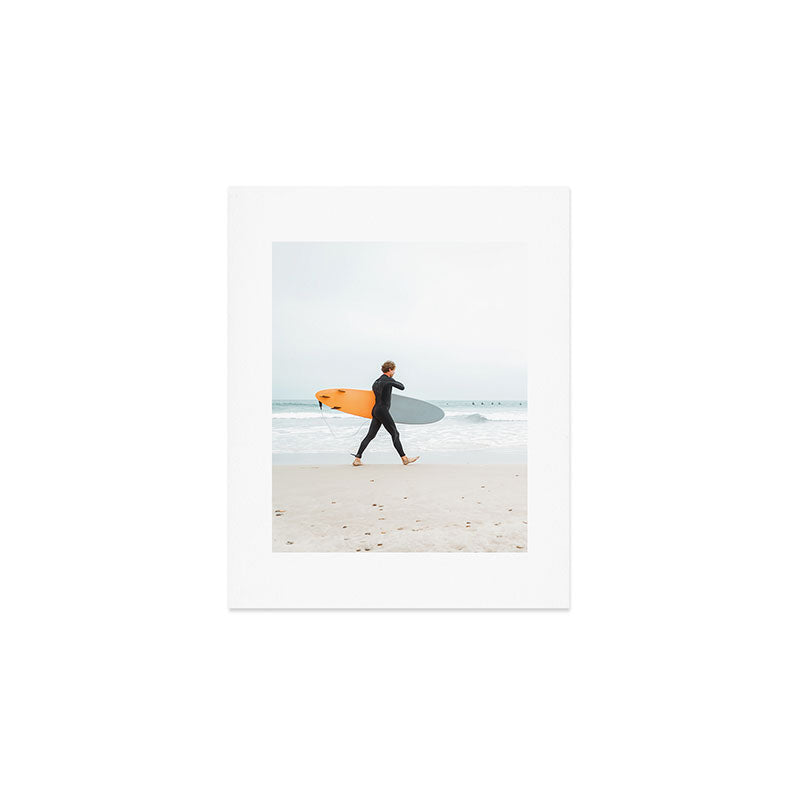 Beach - Surfer - Ocean - Minimal - Sea - Travel photography Art Print Gallery Image 1