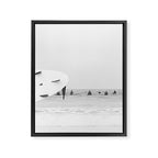 Catch a Wave - Abstract Surf Board photography - Black and White Surfer - Ocean Sea Travel photo Framed Canvas Print Gallery Image 6
