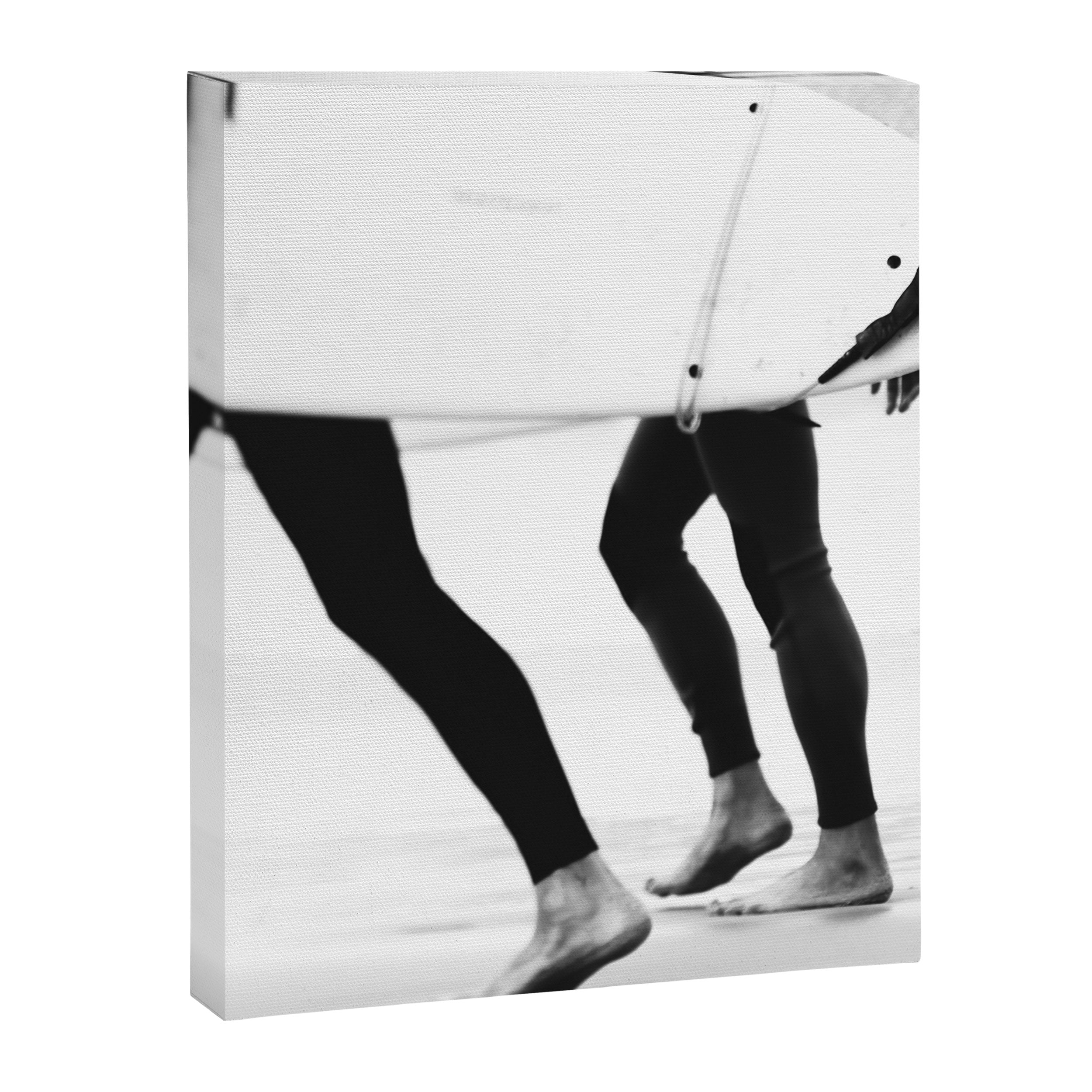 Catch a Wave Print - abstract black white surf board photography - Cool Surfers Print - Beach Decor Canvas Print Gallery Image 6