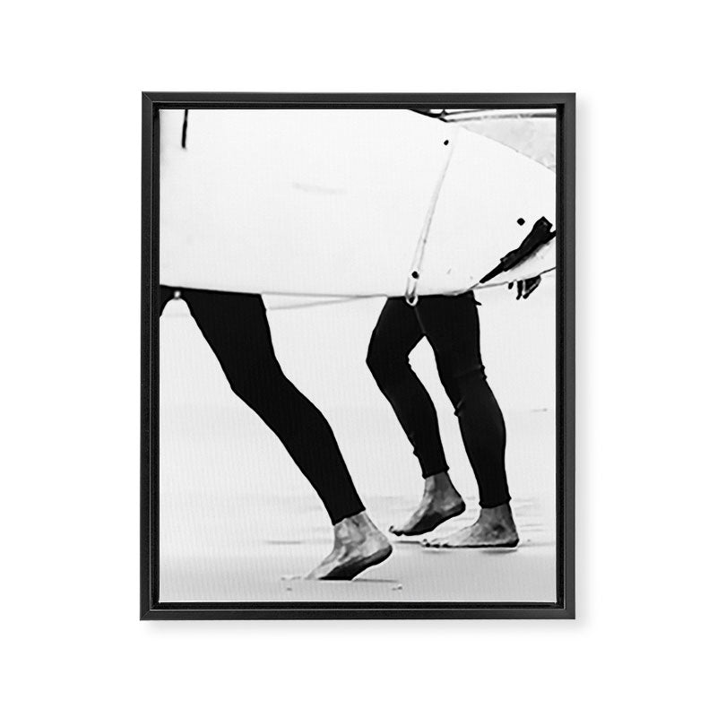 Catch a Wave Print - abstract black white surf board photography - Cool Surfers Print - Beach Decor Framed Canvas Print Gallery Image 6