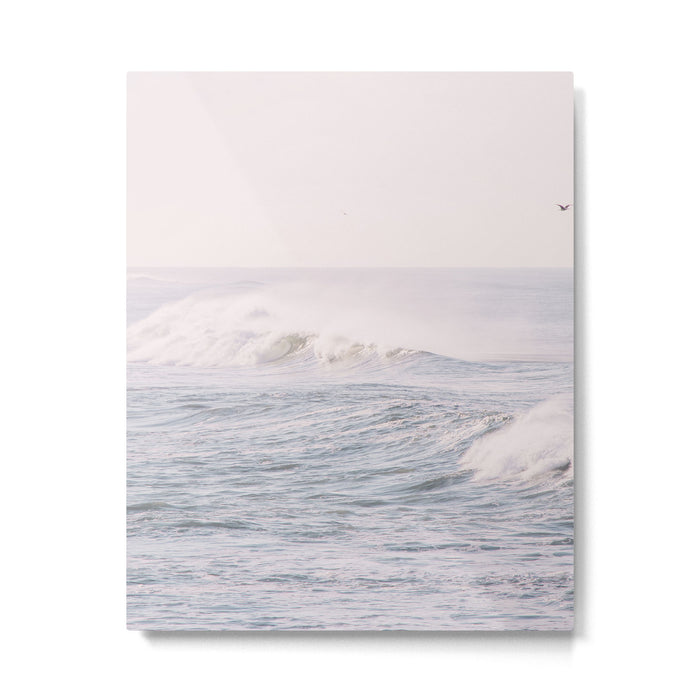 Crashing Waves Ocean - travel photography Metal Print Gallery Image 1