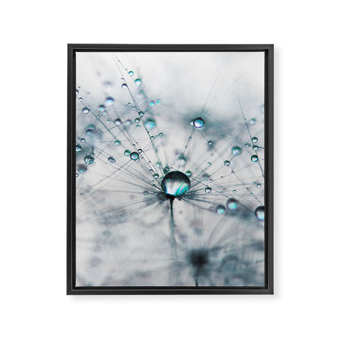 Dandelion Blue - Elegant Flower photography by Ingrid Beddoes Framed Canvas Print Gallery Image 1