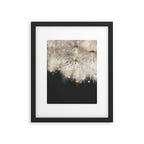 Dandelion Silver and Black rainbow sparkle Framed Art Print Gallery Image 5