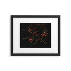 Flower Photography - Red Flowers - Dahlias - Elegant Dark Dramatic Floral print Framed Art Print Gallery Image 4