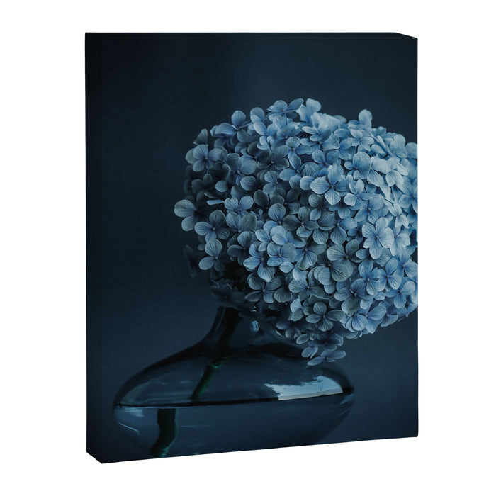 Flowers - Dark Blue Hydrangea Still Life Canvas Print Gallery Image 1