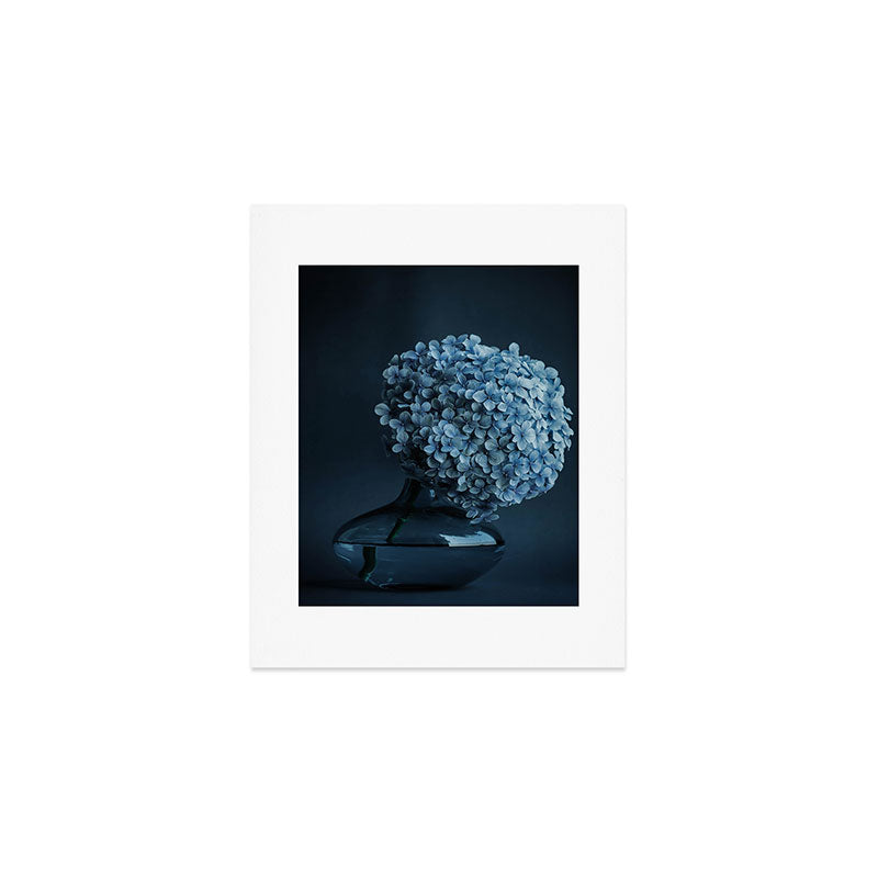 Flowers - Dark Blue Hydrangea Still Life Art Print Gallery Image 1
