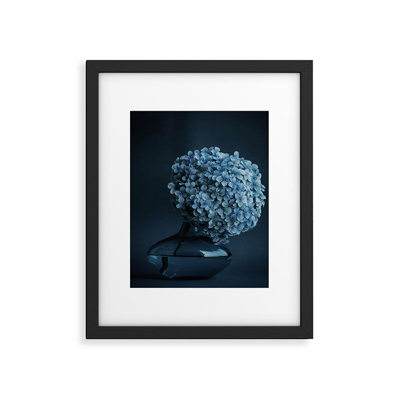 Flowers - Dark Blue Hydrangea Still Life Framed Art Print Gallery Image 6