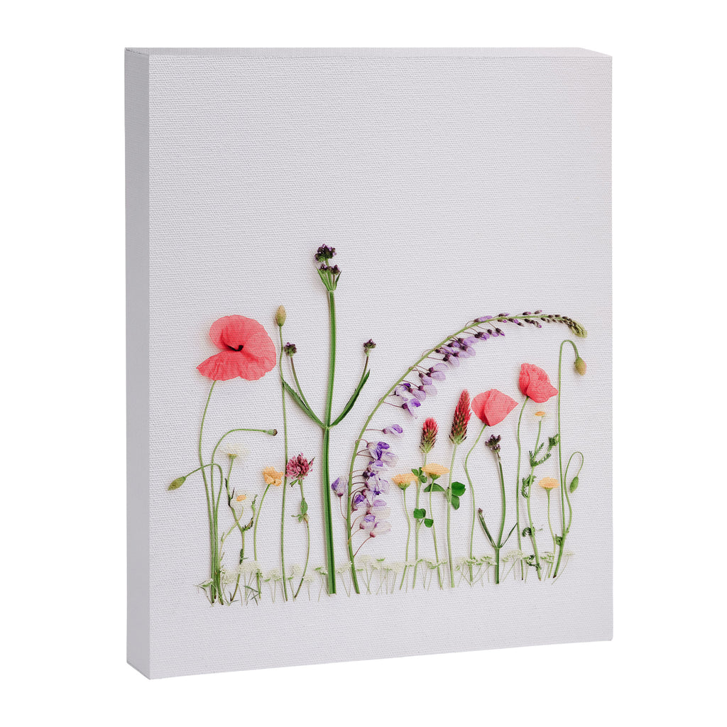 Flowers Flat Lay - Colorful Mixed Wildflowers - Poppies - Floral Canvas Print Gallery Image 6
