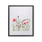 Flowers Flat Lay - Colorful Mixed Wildflowers - Poppies - Floral Framed Canvas Print Gallery Image 6