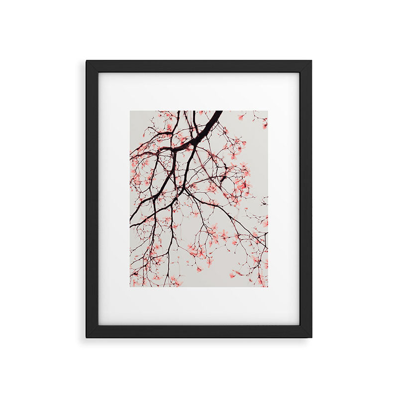 Magnolia Flowers - Pink spring blossoms Framed Art Print Gallery Image 5