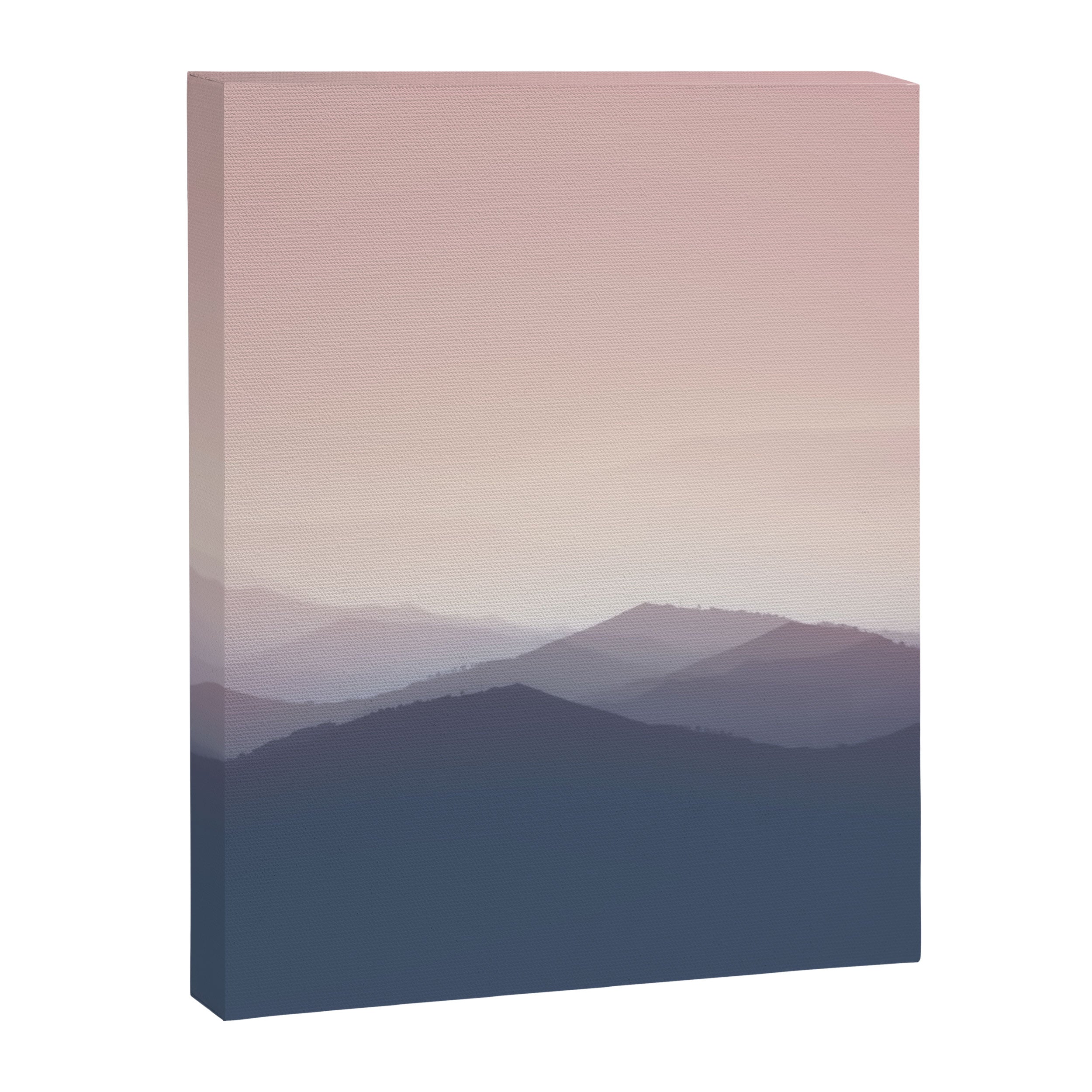 Mountain Dusk - pink sunset mountain range landscape photography by Ingrid Beddoes Canvas Print Gallery Image 6