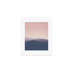Mountain Dusk - pink sunset mountain range landscape photography by Ingrid Beddoes Art Print Gallery Image 1