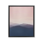 Mountain Dusk - pink sunset mountain range landscape photography by Ingrid Beddoes Framed Canvas Print Gallery Image 6