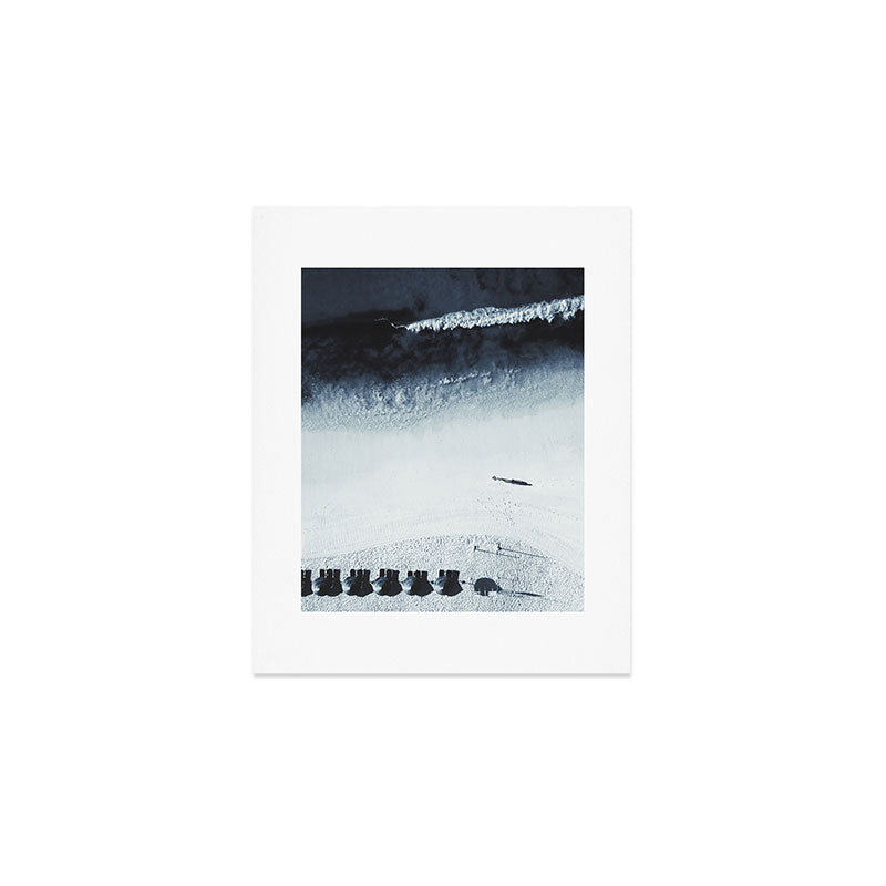 Ocean Moody Blues Walk - Aerial Beach photography by Ingrid Beddoes Art Print Gallery Image 1