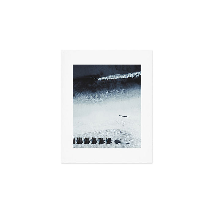 Ocean Moody Blues Walk - Aerial Beach photography by Ingrid Beddoes Art Print Gallery Image 1