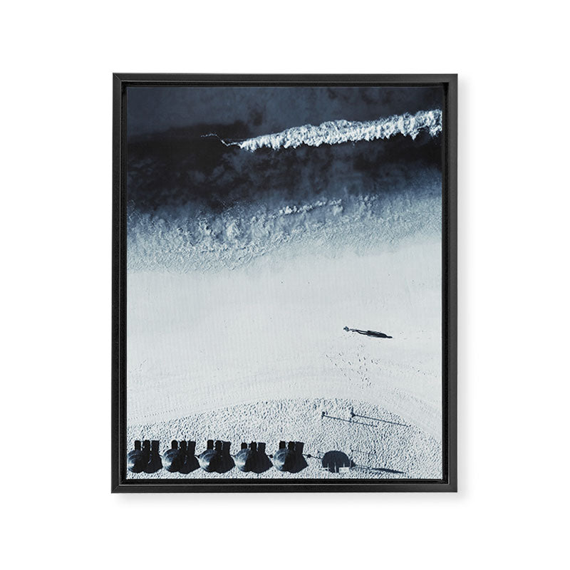 Ocean Moody Blues Walk - Aerial Beach photography by Ingrid Beddoes Framed Canvas Print Gallery Image 6