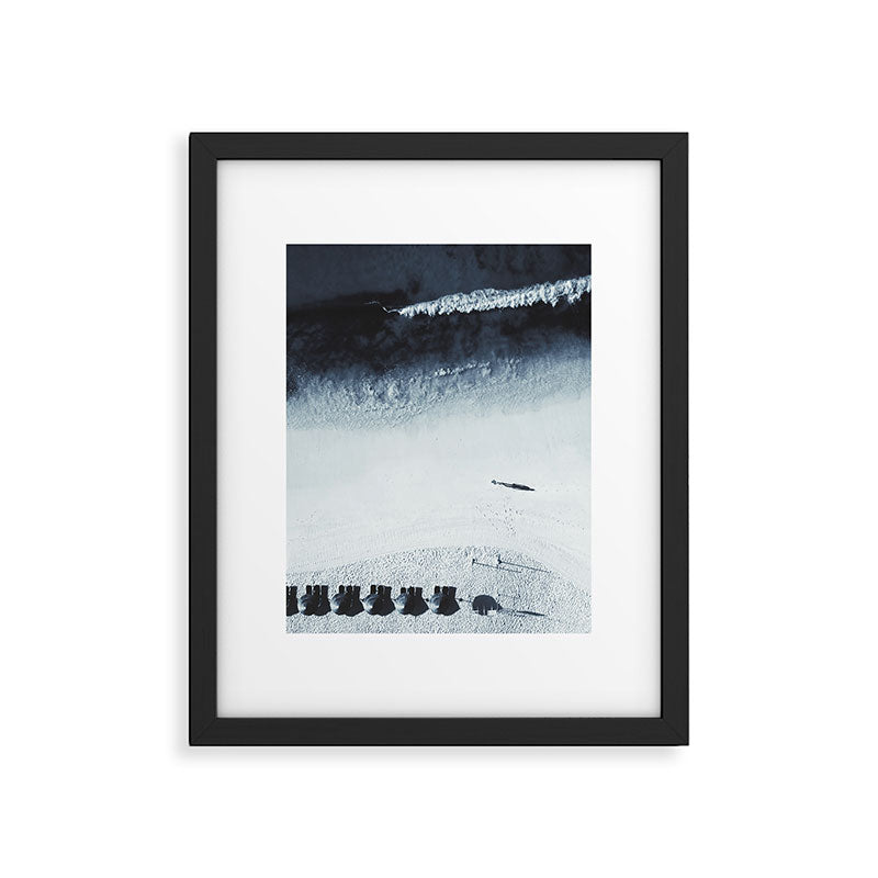 Ocean Moody Blues Walk - Aerial Beach photography by Ingrid Beddoes Framed Art Print Gallery Image 4