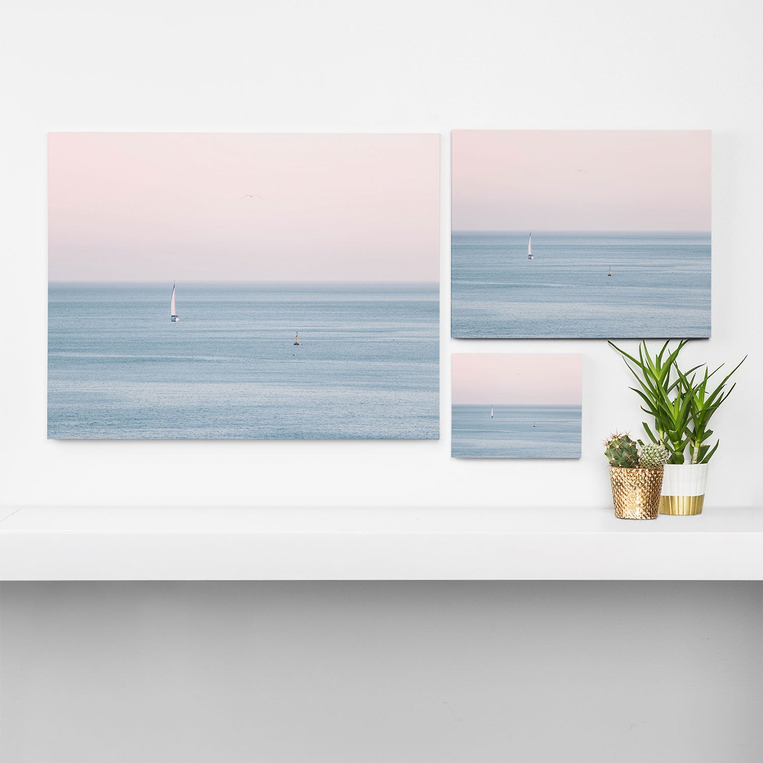 Ocean Pink Sky Canvas Print Gallery Image 3