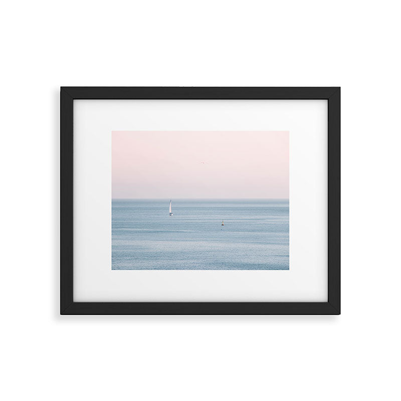 Ocean Pink Sky Framed Art Print Gallery Image 5
