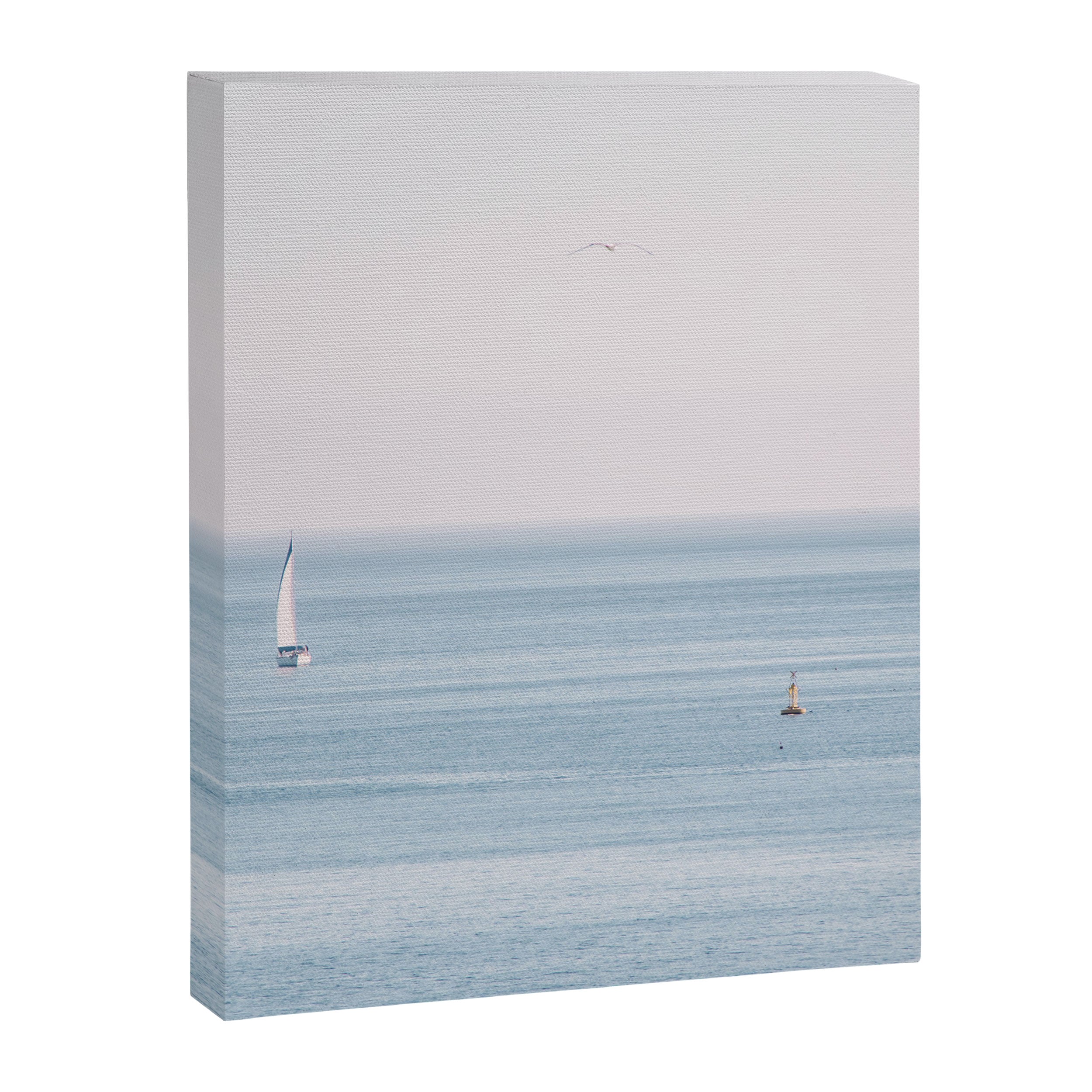 Ocean - Sail boat in calm sea - travel photography Canvas Print Gallery Image 6