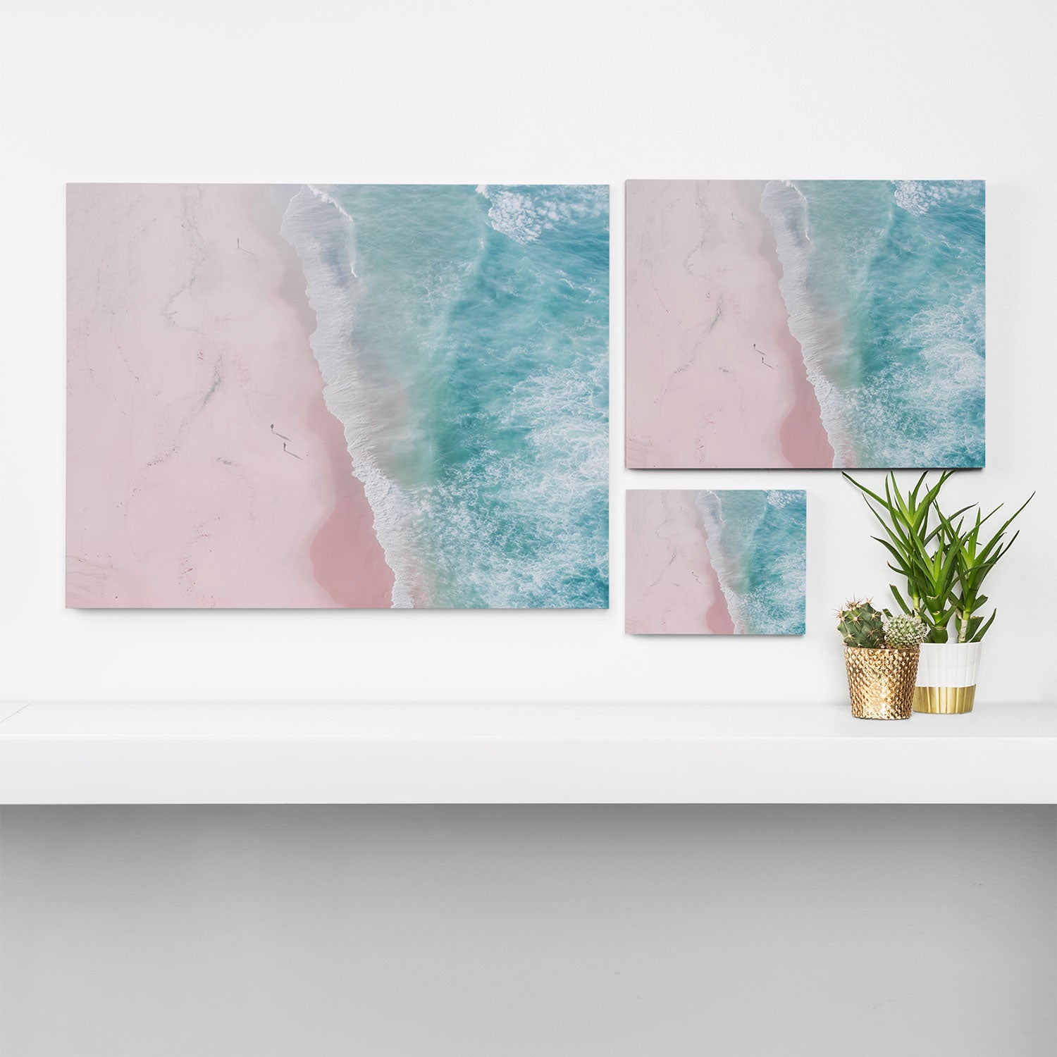 Ocean Walk - Aerial Beach photography by Ingrid Beddoes Canvas Print Gallery Image 3