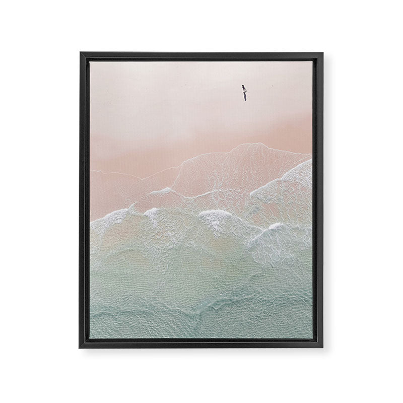 Ocean Walk II - Aerial Beach photography by Ingrid Beddoes Framed Canvas Print Gallery Image 6