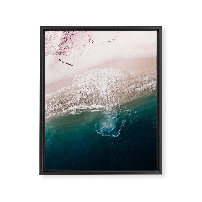 Ocean Walk V - Aerial Beach photography by Ingrid Beddoes Framed Canvas Print Gallery Image 6