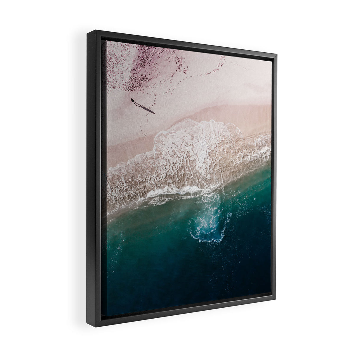 Ocean Walk V - Aerial Beach photography by Ingrid Beddoes Framed Canvas Print Gallery Image 2