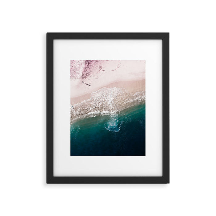 Ocean Walk V - Aerial Beach photography by Ingrid Beddoes Framed Art Print Gallery Image 1