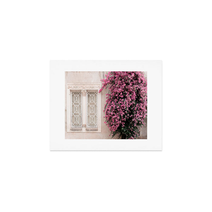 Pretty Window - Bougainvillea Flowers - Minimalist Portugal Travel Photography By Ingrid Beddoes Art Print Gallery Image 1