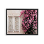 Pretty Window - Bougainvillea Flowers - Minimalist Portugal Travel Photography By Ingrid Beddoes Framed Canvas Print Gallery Image 12