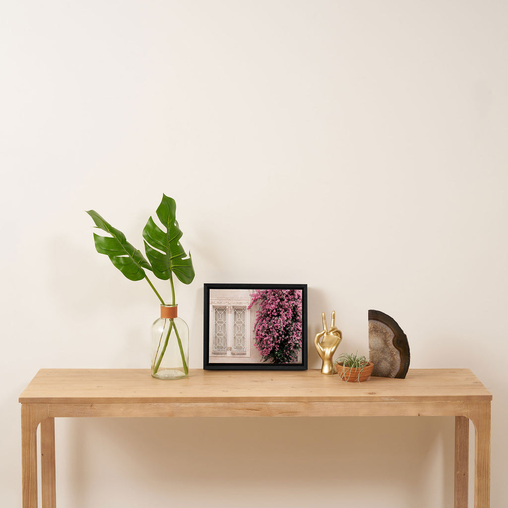 Pretty Window - Bougainvillea Flowers - Minimalist Portugal Travel Photography By Ingrid Beddoes Framed Canvas Print Gallery Image 4