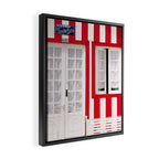 Red Stripes Beach House - Window - Door - Travel photography Framed Canvas Print Gallery Image 2