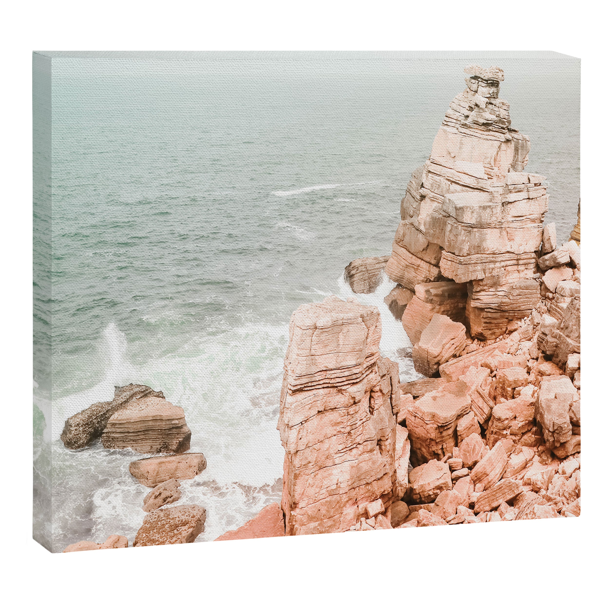 Rocky Coastline Beach View - Ocean Print - Sea - Travel photography by Ingrid Beddoes Canvas Print Gallery Image 6