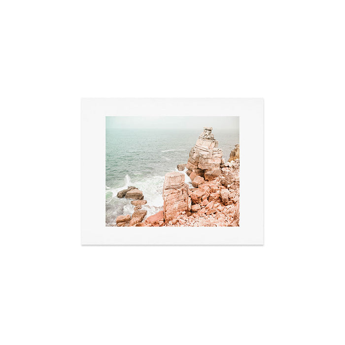 Rocky Coastline Beach View - Ocean Print - Sea - Travel photography by Ingrid Beddoes Art Print Gallery Image 1