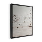 Sail Boats and Seagulls - Beach - Ocean Travel photography Framed Canvas Print Gallery Image 2