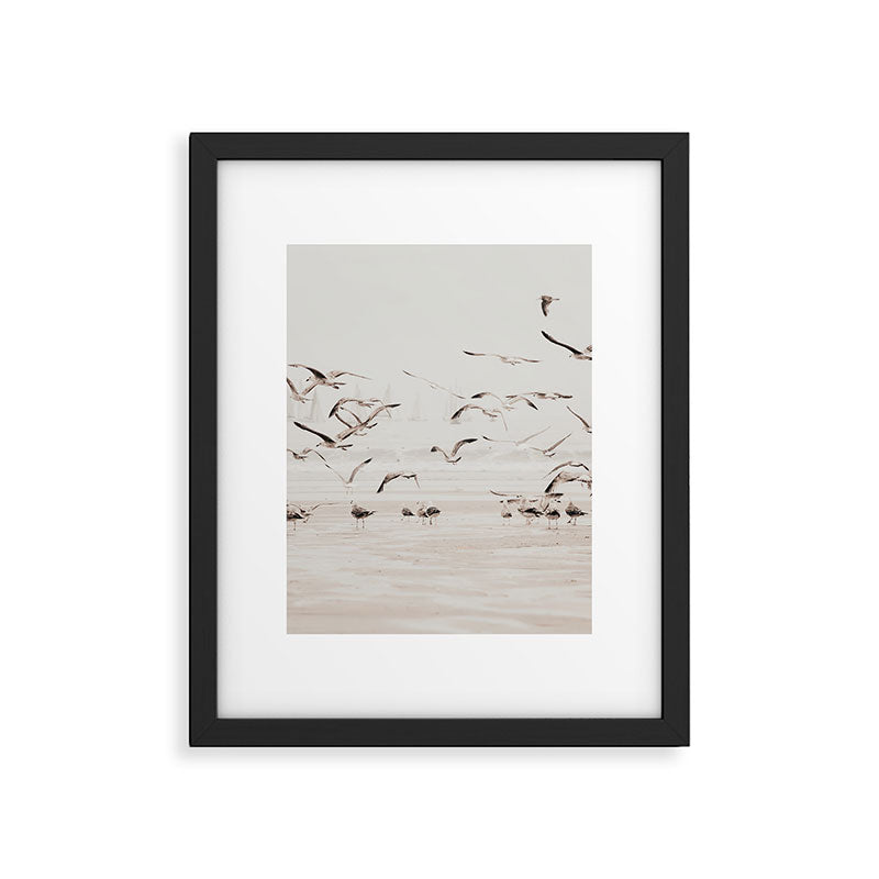 Sail Boats and Seagulls - Beach - Ocean Travel photography Framed Art Print Gallery Image 5