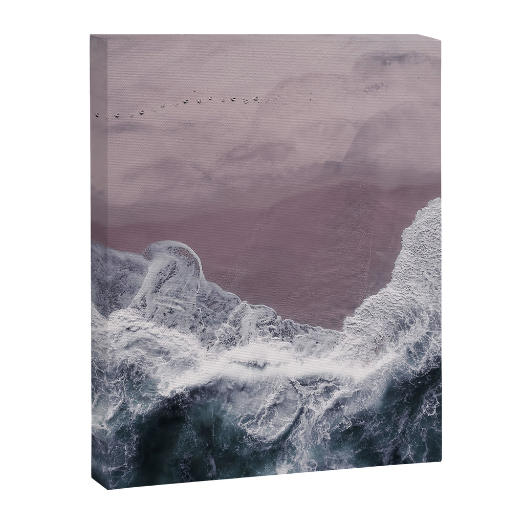 Minimal Aerial Beach -  Purple Sand -Ocean - Sea - travel photography  Canvas Print Gallery Image 6