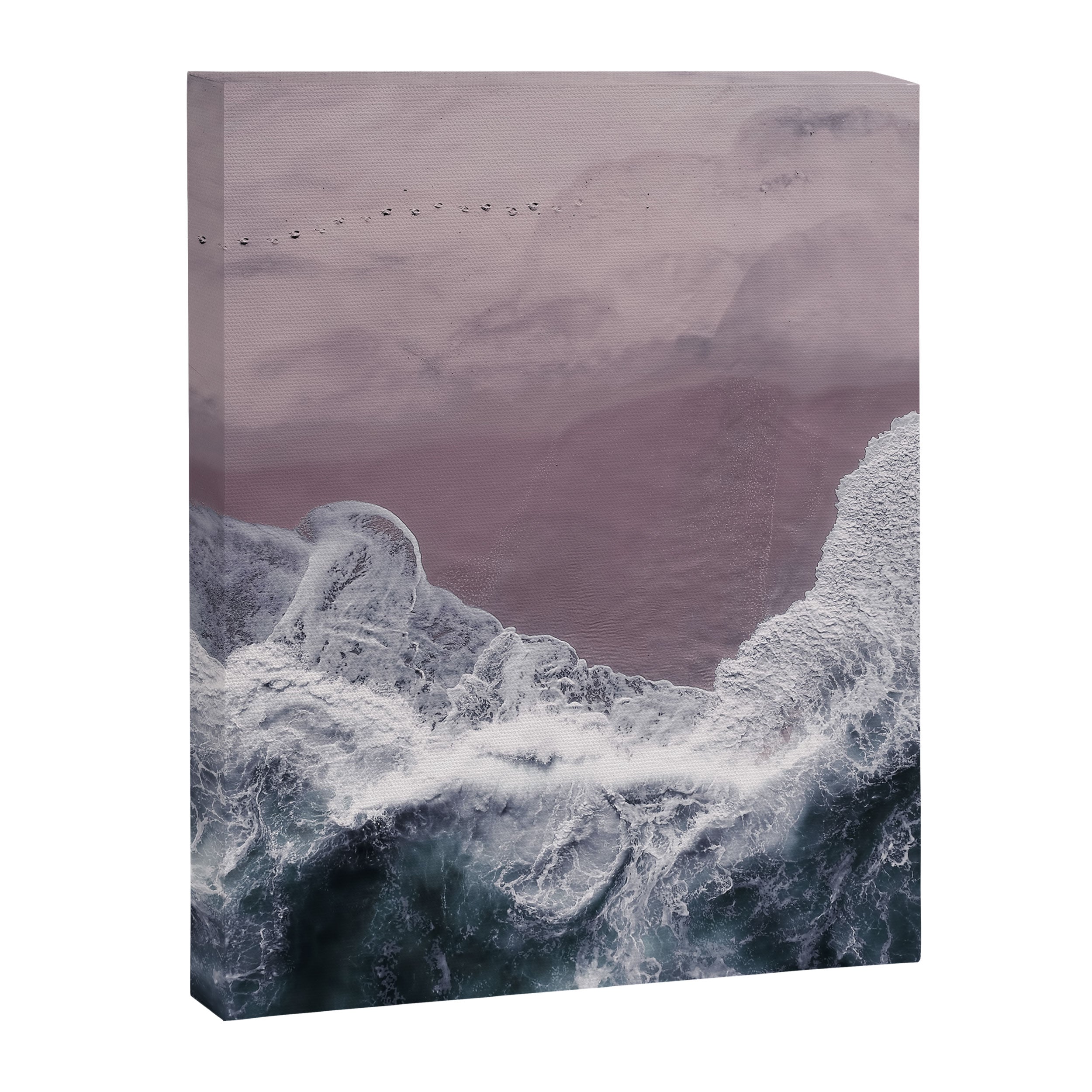 Minimal Aerial Beach -  Purple Sand -Ocean - Sea - travel photography  Canvas Print Gallery Image 6