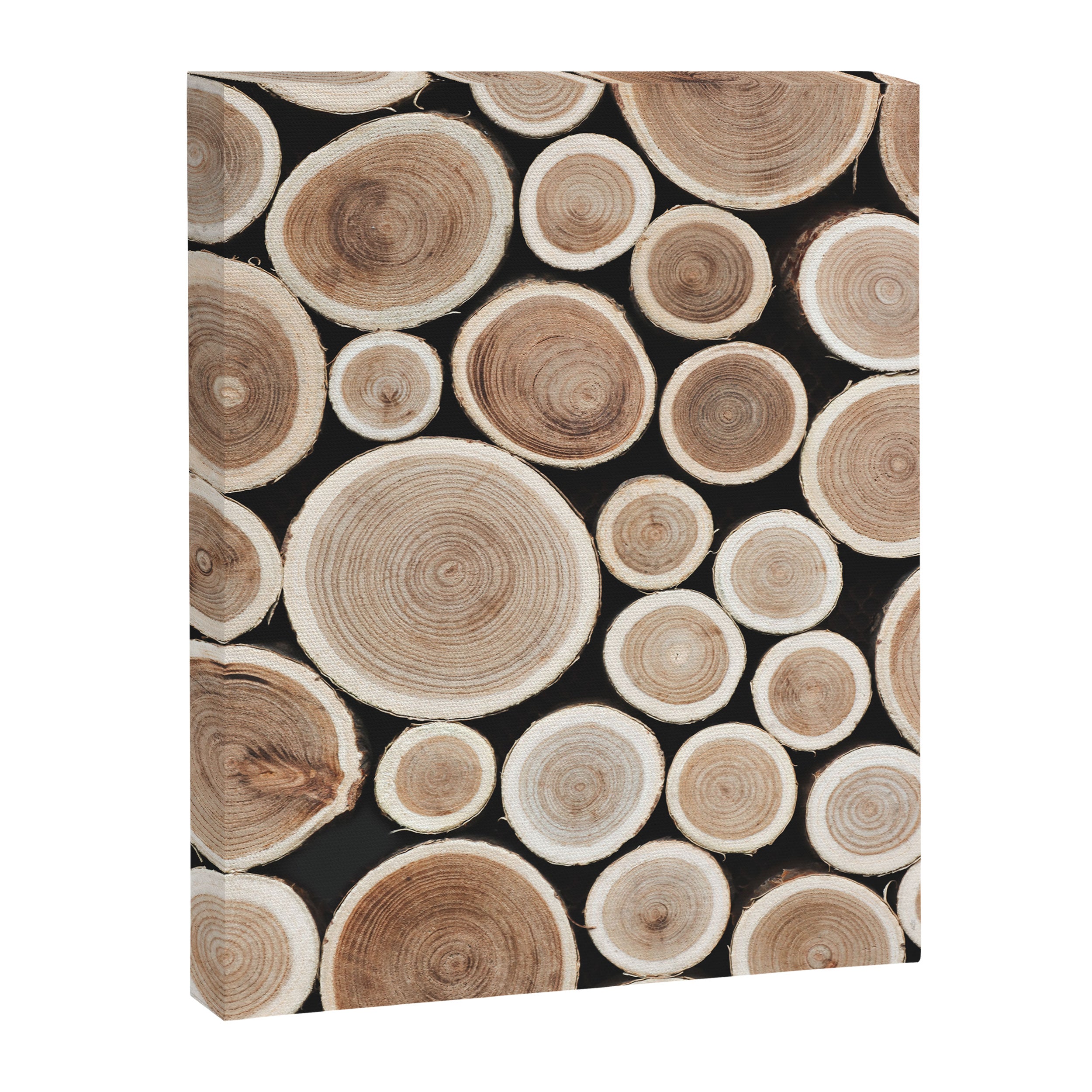 Stacked Logs  4 - Timber - Tree - Woodlands Cabin  Photography by Ingrid Beddoes Canvas Print Gallery Image 6