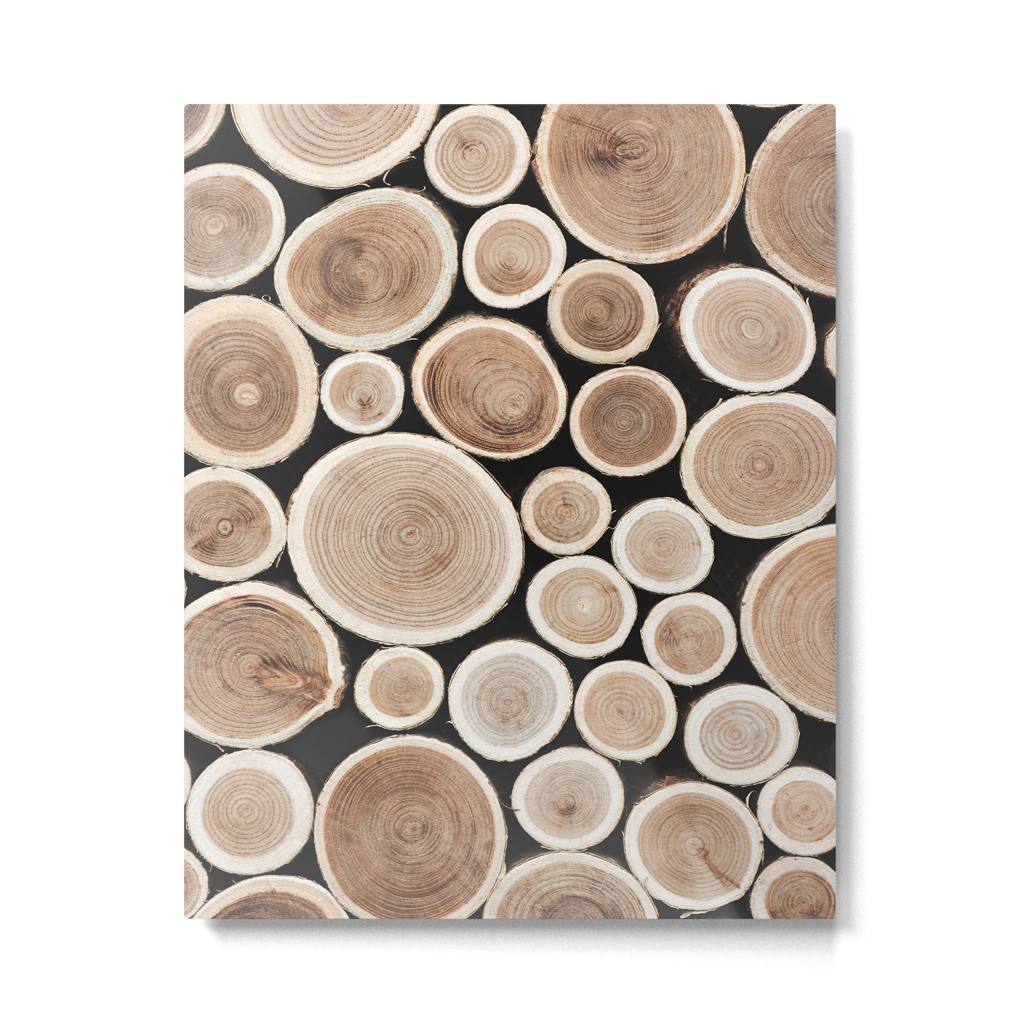 Stacked Logs  4 - Timber - Tree - Woodlands Cabin  Photography by Ingrid Beddoes Metal Print Gallery Image 4