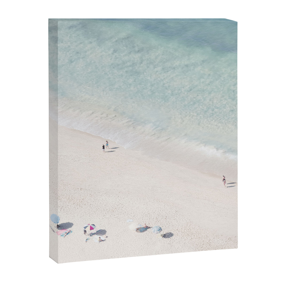 Summer Seaside Beach Print - Aerial Ocean Crowded Beach Sea photography by Ingrid Beddoes Canvas Print Gallery Image 6