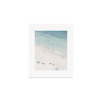 Summer Seaside Beach Print - Aerial Ocean Crowded Beach Sea photography by Ingrid Beddoes Art Print Gallery Image 1