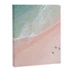 Surf Yoga II - Aerial Pink Beach Print - Ocean - Sea Travel photography by Ingrid Beddoes Canvas Print Gallery Image 6