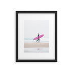 Surfing Beach Vibes - Pink Surf Board - Ocean Print - Sea Travel photography by Ingrid Beddoes Framed Art Print Gallery Image 5
